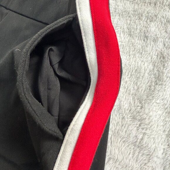 Zara Trafaluc Women's Black Ankle Pants Small Red White Side Stripe Sporty Chic - Picture 6 of 9